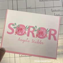 Load image into Gallery viewer, Note Cards-PERSONALIZED-Soror-Tea Rose-Green
