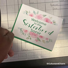Load image into Gallery viewer, Note Cards-Welcome to the Sisterhood Soror-Tea Roses
